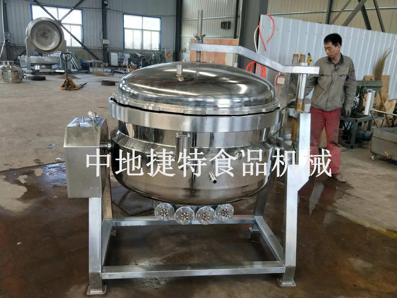 中央厨房加工流水线-中央厨房熬汤锅